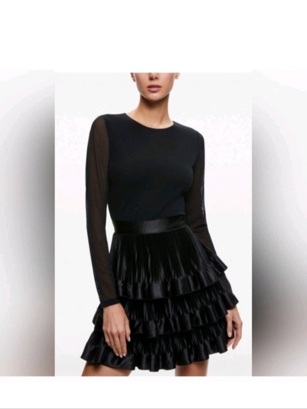 ALICE + OLIVIA CHARA TIERED RUFFLE MINI DRESS SIZE 4 $495 - Picture 11 of 16